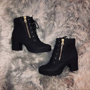 Heel Combat Boots